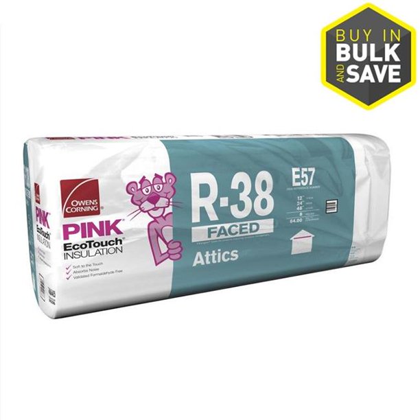 Owens Corning 24 in. W x 48 L 38 Kraft Insulation Batt 64 sq. ft