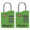 2-Pack 1-3/8 In. Covered Brass Body Luggage Lock