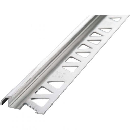 M-D Building Products 3/8 In. X 8 Ft. Bright Clear Aluminum Bullnose Tile Edging (3/8