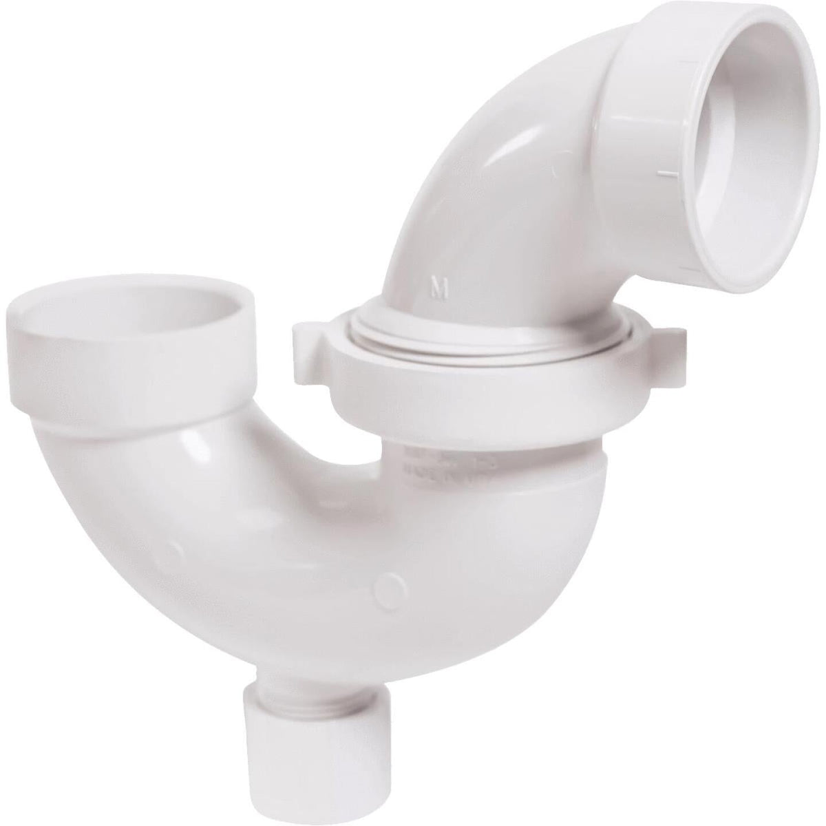 SIMPLE DRAIN 1.25 in. Rubber Threaded P-Trap Bathroom Single Sink