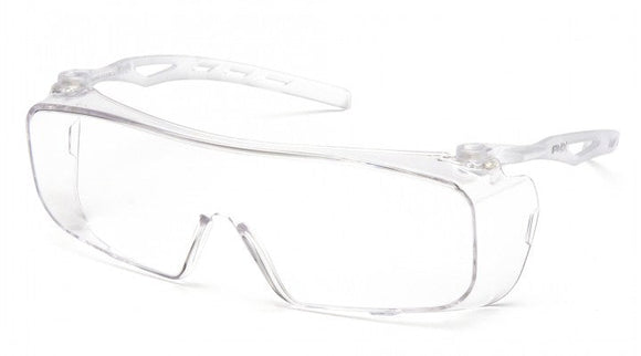 Pyramex Cappture Retail Clear H2X Anti-Fog Lens with Clear Temples (Clear)