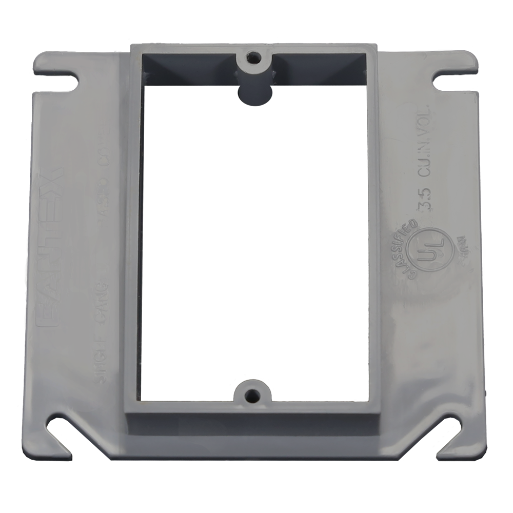 CANTEX 1-Gang 1/2 in. Rise EZ BOX Electrical Box Cover Riser CANTEX 1-Gang 1/2 in. Rise EZ BOX Electrical Box Cover Riser