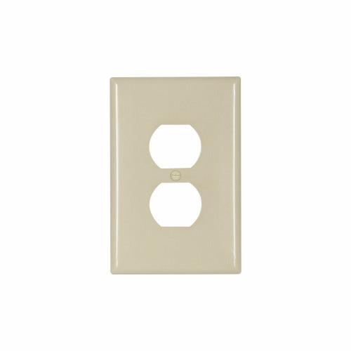 Eaton Cooper Wiring Duplex Receptacle Wallplate, Ivory 1 Gang