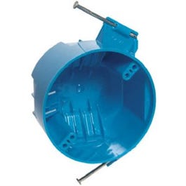 New Work Ceiling Box, Deep Blue PVC, 4-In. Diam. x 2-1/4-In.