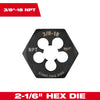 Milwaukee 2-1/6 Hex Threading Die (3/8-18 NPT)