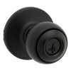 Kwikset Polo Knob Keyed featuring SmartKey (Matte Black)