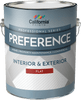 California Paint Preference Interior & Exterior Paint Flat, 1 Gallon Super Hide White