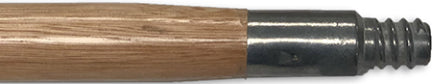 WOOD HANDLE--METAL THREAD 1 1/8 IN X 60 IN