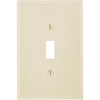 Leviton 1-Gang Plastic Oversized Toggle Switch Wall Plate, Ivory