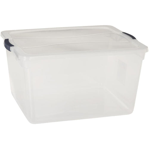 Rubbermaid 71 Clear Clever Store Latching Lid Storage Tote
