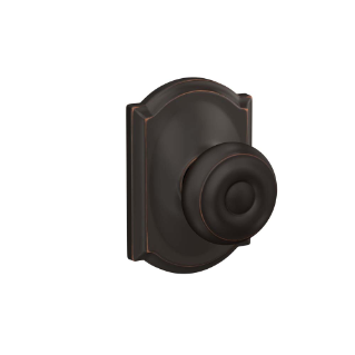 Schlage Georgian Knob with Camelot Trim Hall & Closet Lock (Satin Nickel - F10 GEO 619)