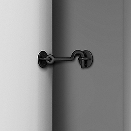 National Hardware Privacy Hook 4, Matte Black
