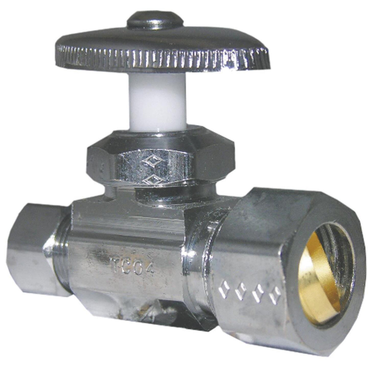 Lasco 5/8 In. Comp Inlet x 3/8 In. Comp Outlet Brass Straight Stop ...