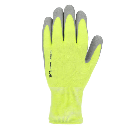 GLOVES HI VIZ LATEX COATED KNIT L