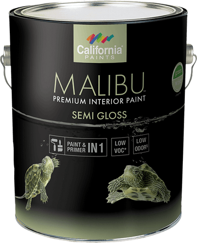 California Products Malibu Premium Interior Paint Semi Gloss - Pastel Base 1 qt.