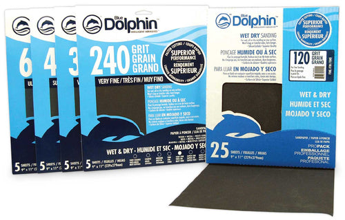 Blue Dolphin Wet & Dry 9 X 11 Sheets Assortment (5Pack)
