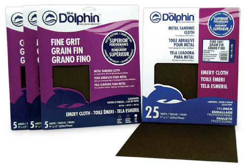 Linzer Blue Dolphin Emery Cloth Medium 9 x 11 25 Pack