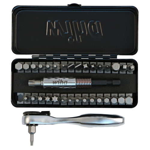 Wiha Tools 35 Piece 1/4 Ratchet and Bit Set