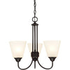 Hardware House 209632 Galveston Chandelier, 3 Light ~ Black