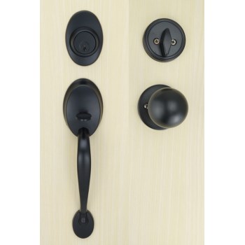Hardware House/Locks 253765 25-3765 Blk Jem/Hel Handleset