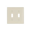 Eaton 2 Gang Wallplate Switch, Light Almond