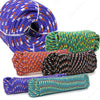 King Cord Polypropylene Diamond Braid Rope - Blue/Black/White//Red/Green/Yellow/Purple - 3/16 X 75'