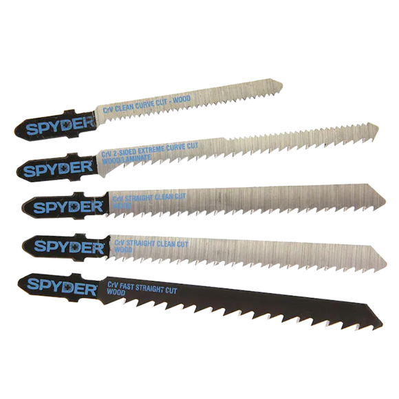 Spyder Wood Cutting 5pc Jig Saw Kit