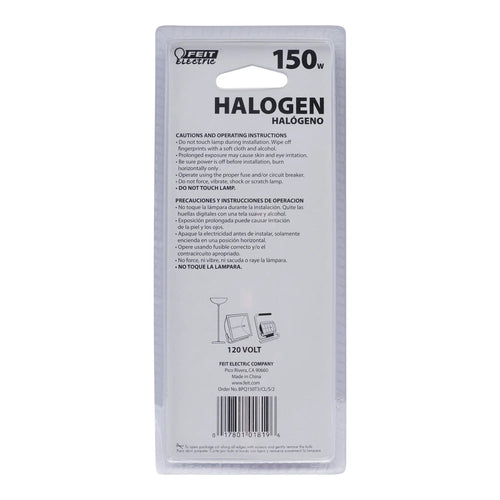 Feit Electric 150W Warm White (3000K) R7S T3 Short Double-Ended Halogen Light Bulb