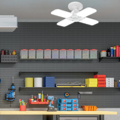 Feit Electric 80W (400W Replacement) Foldable LED High Output Multi-Directional Panel Garage Light