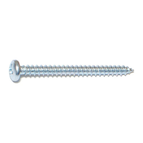 Monster Fastener Zinc Plated Steel Phillips Pan Head Sheet Metal Screws