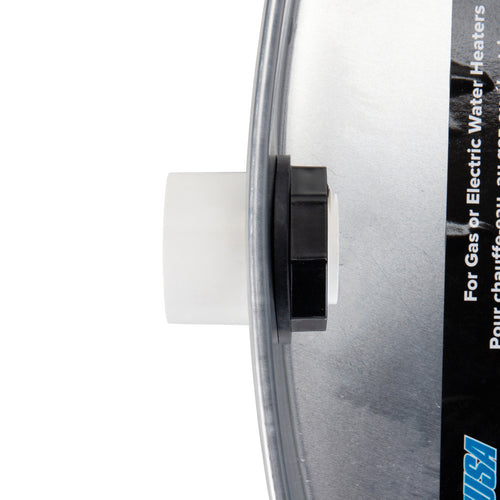 Camco WH Drain Pan Alum Short w/PVC Fitting (E/F)