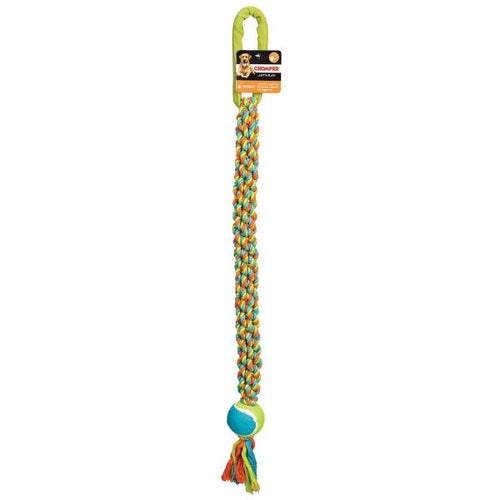 Boss PetEdge Chomper Tug dog toy with Ballistic Nylon Handle Dog Toy