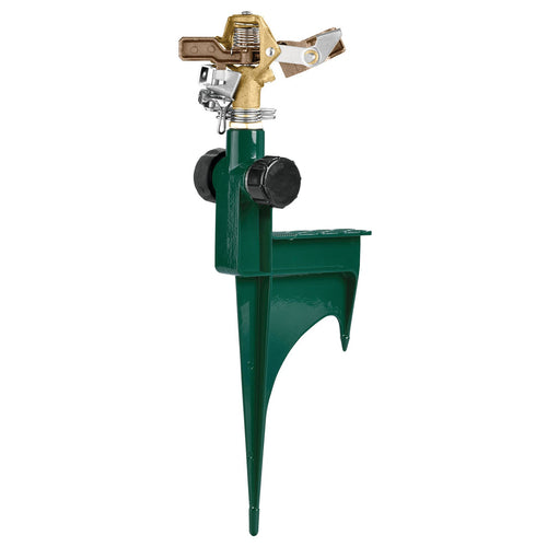 Orbit 1/2-in. Brass Impact Sprinkler on Metal Step Spike