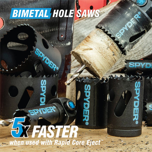 Spyder 600080CF 1-7/8 Bi-Metal Hole Saw Rapid Core Eject™