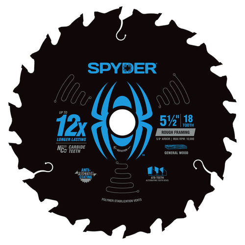Spyder 5-1/2 18-Tooth Saw Blade for Rough Framing