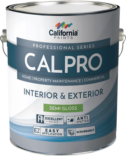 California Paint CalPro Interior/Exterior Series Semi Gloss Super Hide White, 1 Gallon