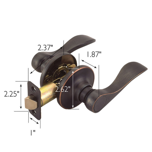 Design House Springdale 2-Way Passage Door Lever in Oil Rubbed Bronze