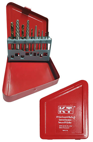 K-T Industries 5-1760 10 Pc Screw Extractor Set w/ Drill Bits