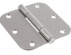 Hillman Group Hardware Essentials 3.5 Residential Door Hinge 5/8 Round Corner - 3 pc