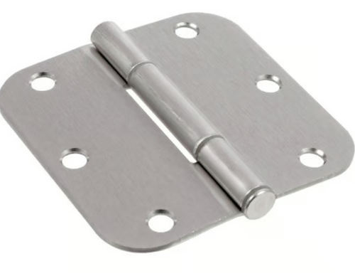 Hillman Group Hardware Essentials 3.5 Residential Door Hinge 5/8 Round Corner - 3 pc