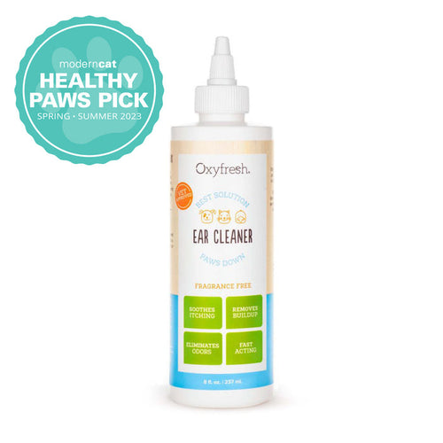 Oxyfresh Advanced Pet Ear Cleaner - Fastest Itch Relief & Squeaky Clean Ears
