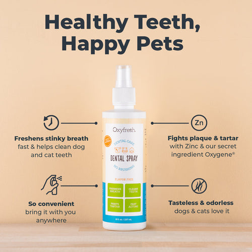Oxyfresh Premium Pet Dental Spray - Fastest Way to Eliminate Pet Bad Breath