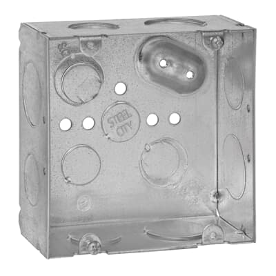 ABB Installation Steel City Square Box, 42 Cubic Inches, 4-11/16 Inches Square