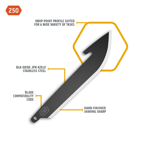 Outdoor Edge 2.5 Drop Point Blades / 6 Pack