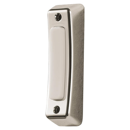 Heath Zenith Satin Nickel Silver Metal Wired Pushbutton Doorbell