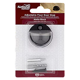 National Hardware N830-588 Adjustable Floor Door Stop Matte Black