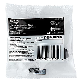 National N830-580 Hinge Pin Door Stop Matte Black