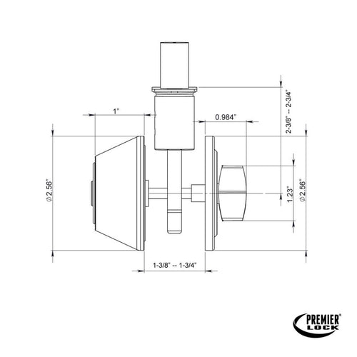Grip Tight Tools Deadbolt Lock, Polished Brass Finish US3 - 2 KW1 Keys - 6 in 1 Drive - In Latch - Mobile Home
