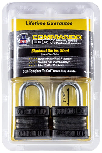 Commando Blackout High Security Padlock Military-Grade Case Locks