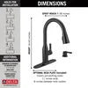 Delta Marca Single Handle Pull-Down Kitchen Faucet with Soap Dispenser and ShieldSpray® Technology in Matte Black
